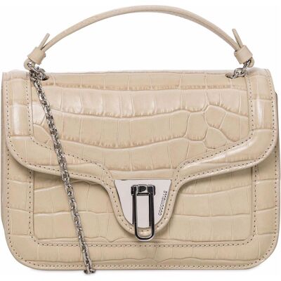 Coccinelle Damen, Handtasche, Umhängetasche "Marvin Croco Small", Beige Coccinelle Damen, Handtasche, Umhängetasche "Marvin Croco Small", Beige