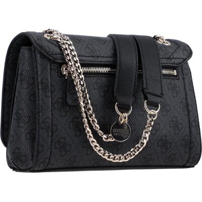 Guess Damen, Handtasche, Noelle II Umhängetasche 24 cm, Grau, Schwarz Guess Damen, Handtasche, Noelle II Umhängetasche 24 cm, Grau, Schwarz