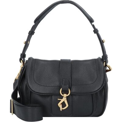 Abro, Damen, Handtasche, Star Saddle Schultertasche Leder 24 cm, Schwarz Abro, Damen, Handtasche, Star Saddle Schultertasche Leder 24 cm, Schwarz