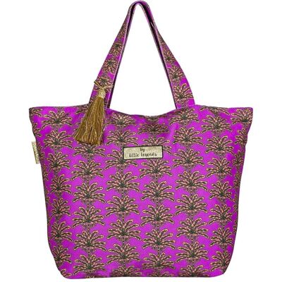 Little Legends, Damen, Tasche, Beach Bag / Wochenendtasche / Reisetasche Handgepäck - Damen - Palmbaum Sonnenunterga, Violett Little Legends, Damen, Tasche, Beach Bag / Wochenendtasche / Reisetasche Handgepäck - Damen - Palmbaum Sonnenunterga, Violett