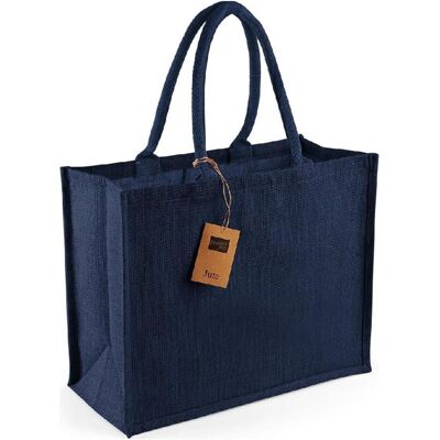 Westford Mill, Unisex, Tasche, Jute Classic Shopper, Blau, (21 l) Westford Mill, Unisex, Tasche, Jute Classic Shopper, Blau, (21 l)