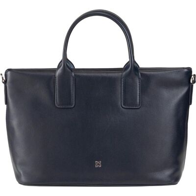 Dudu, Damen, Handtasche, Jaqueline Handtasche Leder 28 cm, Blau Dudu, Damen, Handtasche, Jaqueline Handtasche Leder 28 cm, Blau