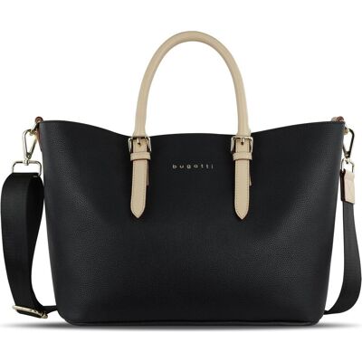 Bugatti Damen, Tasche, Handtasche Ella Shopper M, Schwarz, (12 l) Bugatti Damen, Tasche, Handtasche Ella Shopper M, Schwarz, (12 l)