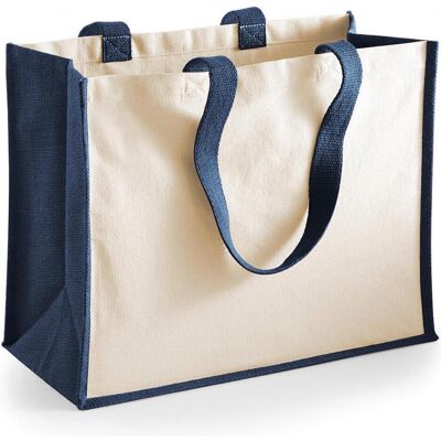 Westford Mill, Tasche, Klassische Einkaufstasche aus Jute, Mehrfarbig, Blau, (21 l) Westford Mill, Tasche, Klassische Einkaufstasche aus Jute, Mehrfarbig, Blau, (21 l)