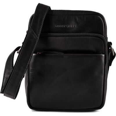 Greenburry, Herren, Handtasche, Fiorentina Umhängetasche Leder 17 cm, Schwarz Greenburry, Herren, Handtasche, Fiorentina Umhängetasche Leder 17 cm, Schwarz