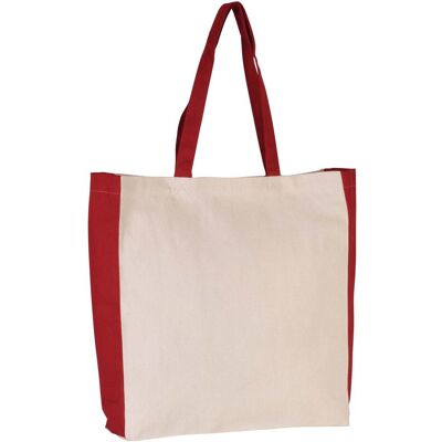 Kimood, Herren, Tasche, Zweifarbige Einkaufstasche, Beige, Rot, Mehrfarbig Kimood, Herren, Tasche, Zweifarbige Einkaufstasche, Beige, Rot, Mehrfarbig