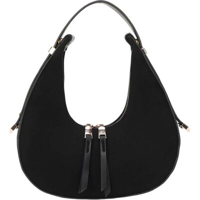 Gallantry, Damen, Tasche, Raffinierte Damen Hobo Handtasche, Schwarz Gallantry, Damen, Tasche, Raffinierte Damen Hobo Handtasche, Schwarz
