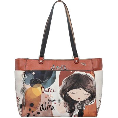 Anekke, Damen, Handtasche, Alma Shopper Tasche 39 cm, Mehrfarbig, Braun, Gelb, Beige Anekke, Damen, Handtasche, Alma Shopper Tasche 39 cm, Mehrfarbig, Braun, Gelb, Beige