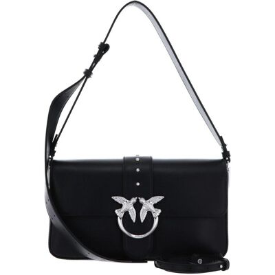 Pinko, Damen, Handtasche, Love One Classic Slouchy FL, Schwarz Pinko, Damen, Handtasche, Love One Classic Slouchy FL, Schwarz