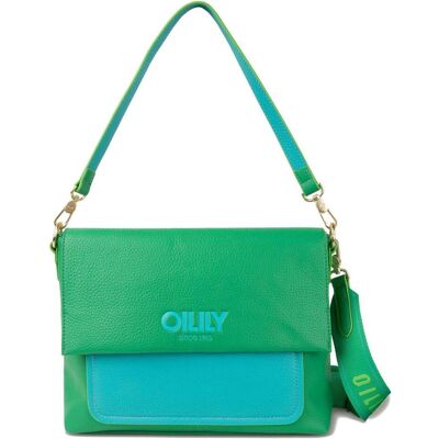 Oilily, Damen, Handtasche, Sofia Shoulder Bag Joylily, Grün, Blau Oilily, Damen, Handtasche, Sofia Shoulder Bag Joylily, Grün, Blau