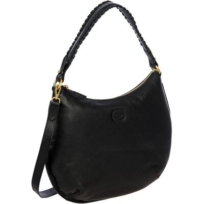Brics, Damen, Handtasche, Volterra Schultertasche Leder 39 cm, Schwarz Brics, Damen, Handtasche, Volterra Schultertasche Leder 39 cm, Schwarz