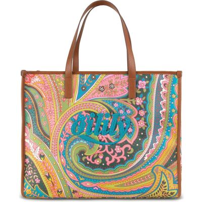 Oilily, Damen, Tasche, Sheilas Shopper, Grün, Mehrfarbig Oilily, Damen, Tasche, Sheilas Shopper, Grün, Mehrfarbig