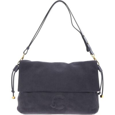Coccinelle Damen, Handtasche, Lidia Handbag Suede Leather / Smooth Leather, Blau, Grau Coccinelle Damen, Handtasche, Lidia Handbag Suede Leather / Smooth Leather, Blau, Grau