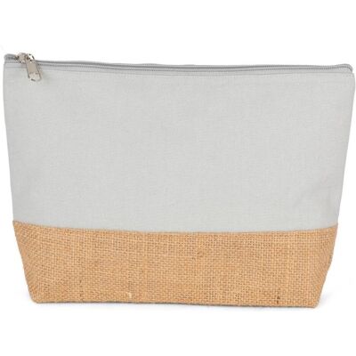 Kimood, Krawatte + Fliege, Clutch aus Baumwoll-Leinen und Jute, Beige, Grau Kimood, Krawatte + Fliege, Clutch aus Baumwoll-Leinen und Jute, Beige, Grau