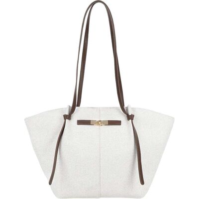 Gallantry, Damen, Tasche, Damen Shopper genarbt lange Henkel Drehverschluss, Braun Gallantry, Damen, Tasche, Damen Shopper genarbt lange Henkel Drehverschluss, Braun