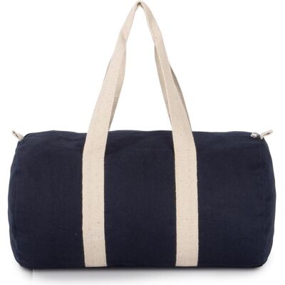 Kimood, Tasche, Duffle-Tasche aus Baumwoll-Canvas, Blau, Weiss, Mehrfarbig Kimood, Tasche, Duffle-Tasche aus Baumwoll-Canvas, Blau, Weiss, Mehrfarbig