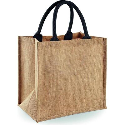 Westford Mill, Tasche, Jute Midi Shopper, Schwarz, (14 l) Westford Mill, Tasche, Jute Midi Shopper, Schwarz, (14 l)