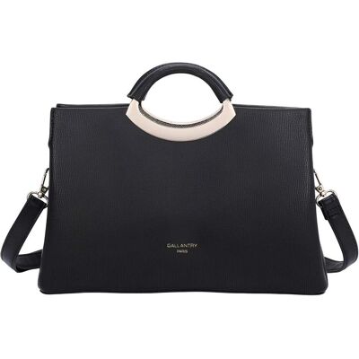 Gallantry, Damen, Tasche, Damen Handtasche genarbt Henkel Schulterriemen, Schwarz Gallantry, Damen, Tasche, Damen Handtasche genarbt Henkel Schulterriemen, Schwarz