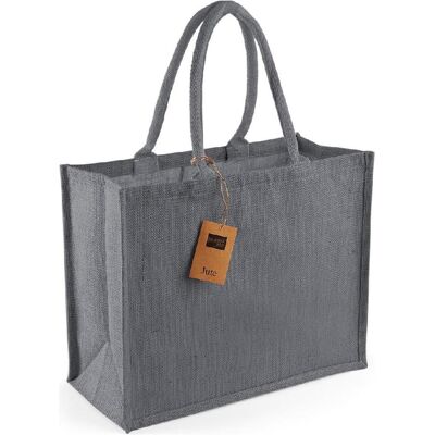 Westford Mill, Unisex, Tasche, Jute Classic Shopper, Grau, (21 l) Westford Mill, Unisex, Tasche, Jute Classic Shopper, Grau, (21 l)
