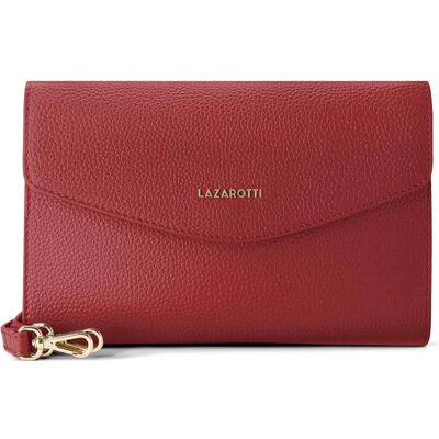 Lazarotti, Damen, Handtasche, Bologna Leather Clutch Tasche Leder 23 cm, Rot Lazarotti, Damen, Handtasche, Bologna Leather Clutch Tasche Leder 23 cm, Rot