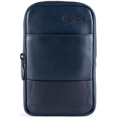 Piquadro, Herren, Handtasche, Phone Organizer, Leather Crossbody Bag, Blue, 18 x 12 x, Blau Piquadro, Herren, Handtasche, Phone Organizer, Leather Crossbody Bag, Blue, 18 x 12 x, Blau
