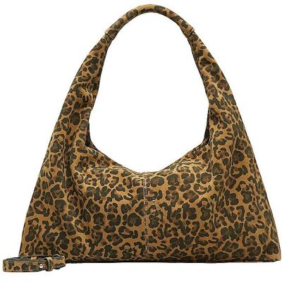 Liebeskind Berlin, Damen, Handtasche, Geräumige Schultertasche mit Leo-Print, Braun Liebeskind Berlin, Damen, Handtasche, Geräumige Schultertasche mit Leo-Print, Braun