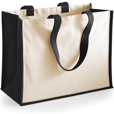 Westford Mill, Tasche, Klassische Einkaufstasche aus Jute, Schwarz, Mehrfarbig, (21 l) Westford Mill, Tasche, Klassische Einkaufstasche aus Jute, Schwarz, Mehrfarbig, (21 l)