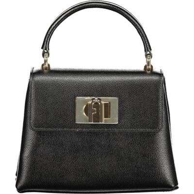 Furla, Damen, Handtasche, Nero Leather Women Handbag, Schwarz Furla, Damen, Handtasche, Nero Leather Women Handbag, Schwarz