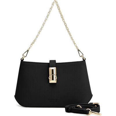 Seidenfelt, Damen, Handtasche, Lilla Ro Schultertasche 21 cm, Schwarz Seidenfelt, Damen, Handtasche, Lilla Ro Schultertasche 21 cm, Schwarz