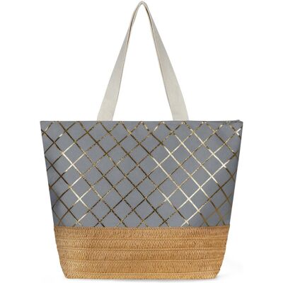Normani, Unisex, Tasche, Grosse Strandtasche Kuredu, Grau, (20 l) Normani, Unisex, Tasche, Grosse Strandtasche Kuredu, Grau, (20 l)