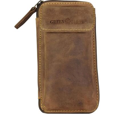 Greenburry, Herren, Bauchtasche, Vintage Gürteltasche Leder 14,5 cm, Braun Greenburry, Herren, Bauchtasche, Vintage Gürteltasche Leder 14,5 cm, Braun