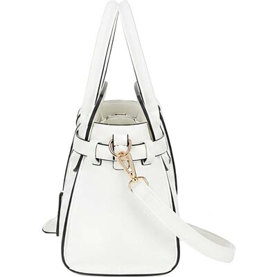 Gallantry, Damen, Tasche, Elegante Camélia Handtasche Damen, Weiss Gallantry, Damen, Tasche, Elegante Camélia Handtasche Damen, Weiss