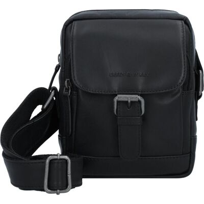 Greenburry, Unisex, Handtasche, Fiorentina Mini Bag Umhängetasche Leder 16 cm, Schwarz Greenburry, Unisex, Handtasche, Fiorentina Mini Bag Umhängetasche Leder 16 cm, Schwarz