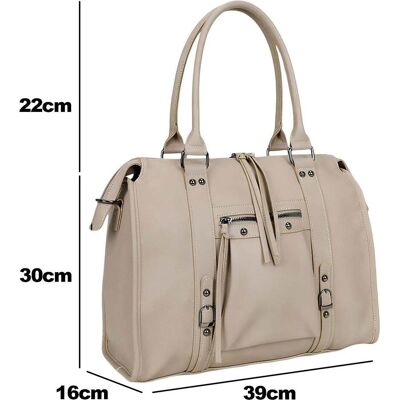 Gallantry, Damen, Tasche, Handtasche Shopper Vintage Bowling-Stil, Braun, Beige Gallantry, Damen, Tasche, Handtasche Shopper Vintage Bowling-Stil, Braun, Beige
