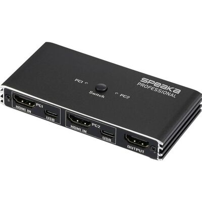SpeaKa Professional HDMI-Switch, KVM Switch, Schwarz SpeaKa Professional HDMI-Switch, KVM Switch, Schwarz