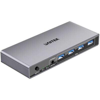 Unitek KVM-Schalter 8K@60Hz USB 3.0 5Gbps DP, KVM Switch, Grau Unitek KVM-Schalter 8K@60Hz USB 3.0 5Gbps DP, KVM Switch, Grau