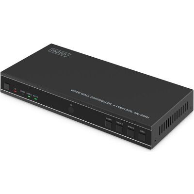 Digitus Video Wall Controller, 4 Displays, 4K/30Hz, KVM Switch, Schwarz Digitus Video Wall Controller, 4 Displays, 4K/30Hz, KVM Switch, Schwarz