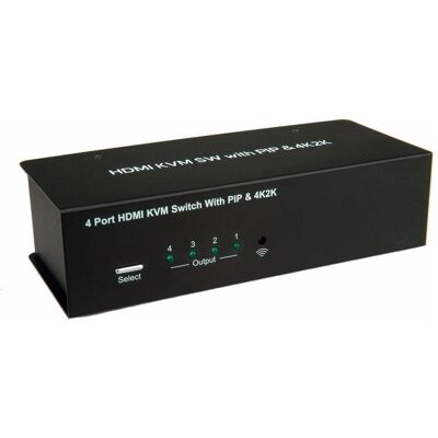 Value Audio Switch mit USB-Hub, KVM Switch, Schwarz Value Audio Switch mit USB-Hub, KVM Switch, Schwarz