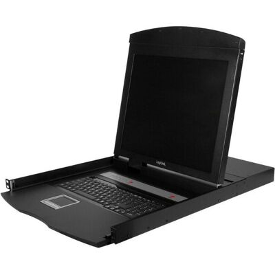 LogiLink TOE 1U TFT en Toetsenbord US-Layout, KVM Switch, Schwarz LogiLink TOE 1U TFT en Toetsenbord US-Layout, KVM Switch, Schwarz