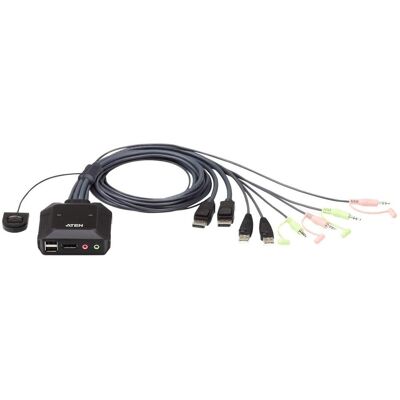 Aten CS22DP: USB DP KVM Switch, 2Port, KVM Switch, Schwarz Aten CS22DP: USB DP KVM Switch, 2Port, KVM Switch, Schwarz