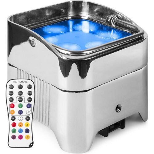 BeamZ Bodenstrahler BBP96SC Uplight Par Chrom (12 W, LED), Scheinwerfer, Silber