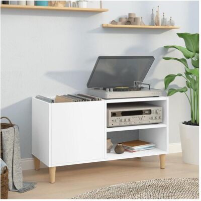 vidaXL Weiß 84,5x38x48 cm Recordschrank mit Stauraum - Büro Vinylregal vidaXL Weiß 84,5x38x48 cm Recordschrank mit Stauraum - Büro Vinylregal