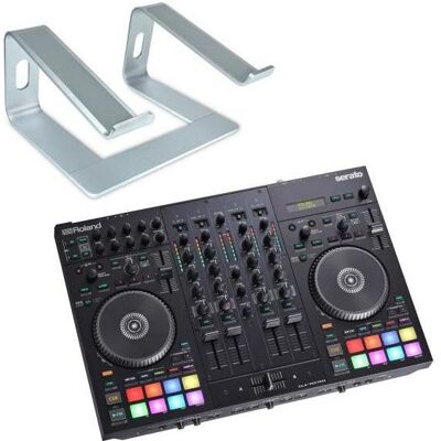 Roland DJ-707M DJ-Controller mit Ständer Silber, DJ Controller Roland DJ-707M DJ-Controller mit Ständer Silber, DJ Controller