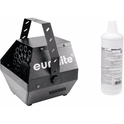 EuroLite Set B-100 Seifenblasenmaschine schwarz DMX + Seifenblasenfluid 1l (Seifenblasenmaschine), Hazer EuroLite Set B-100 Seifenblasenmaschine schwarz DMX + Seifenblasenfluid 1l (Seifenblasenmaschine), Hazer