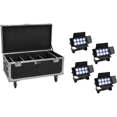 EuroLite Set 4x AKKU Multiflood IP 8x10W RGBW Wash CRMX + Case mit Ladefunktion (10 W, LED), Scheinwerfer, Mehrfarbig EuroLite Set 4x AKKU Multiflood IP 8x10W RGBW Wash CRMX + Case mit Ladefunktion (10 W, LED), Scheinwerfer, Mehrfarbig