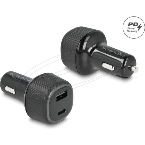DeLock Autoladegerät, Auto Adapter, Schwarz