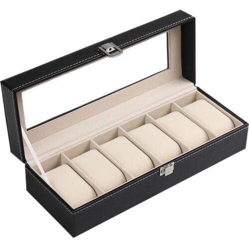 JTI, Uhrenbox + Schmuckaufbewahrung, Uhrenbox, Schwarz