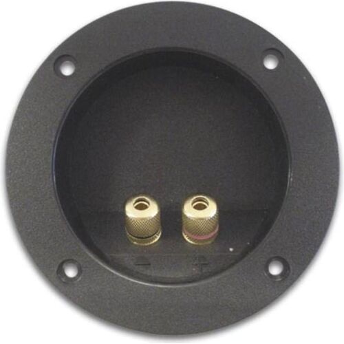 HQ Power Doppelter Lautsprecherklemmanschluss - Rund - Vergoldet, Lautsprecher Bauteile, Gold