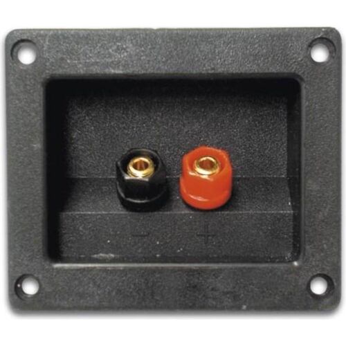 HQ Power Lautsprecherklemmanschluss - Rechteckig - Vergoldet, Lautsprecher Bauteile, Gold