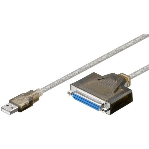 Goobay USB-Druckerkabel, Transparent, 1.5 m (1.50 m, Parallel (Drucker)), Schnittstellenkabel